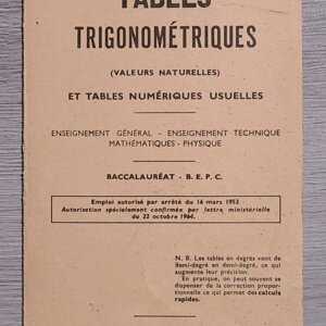 Tables trigonométriques